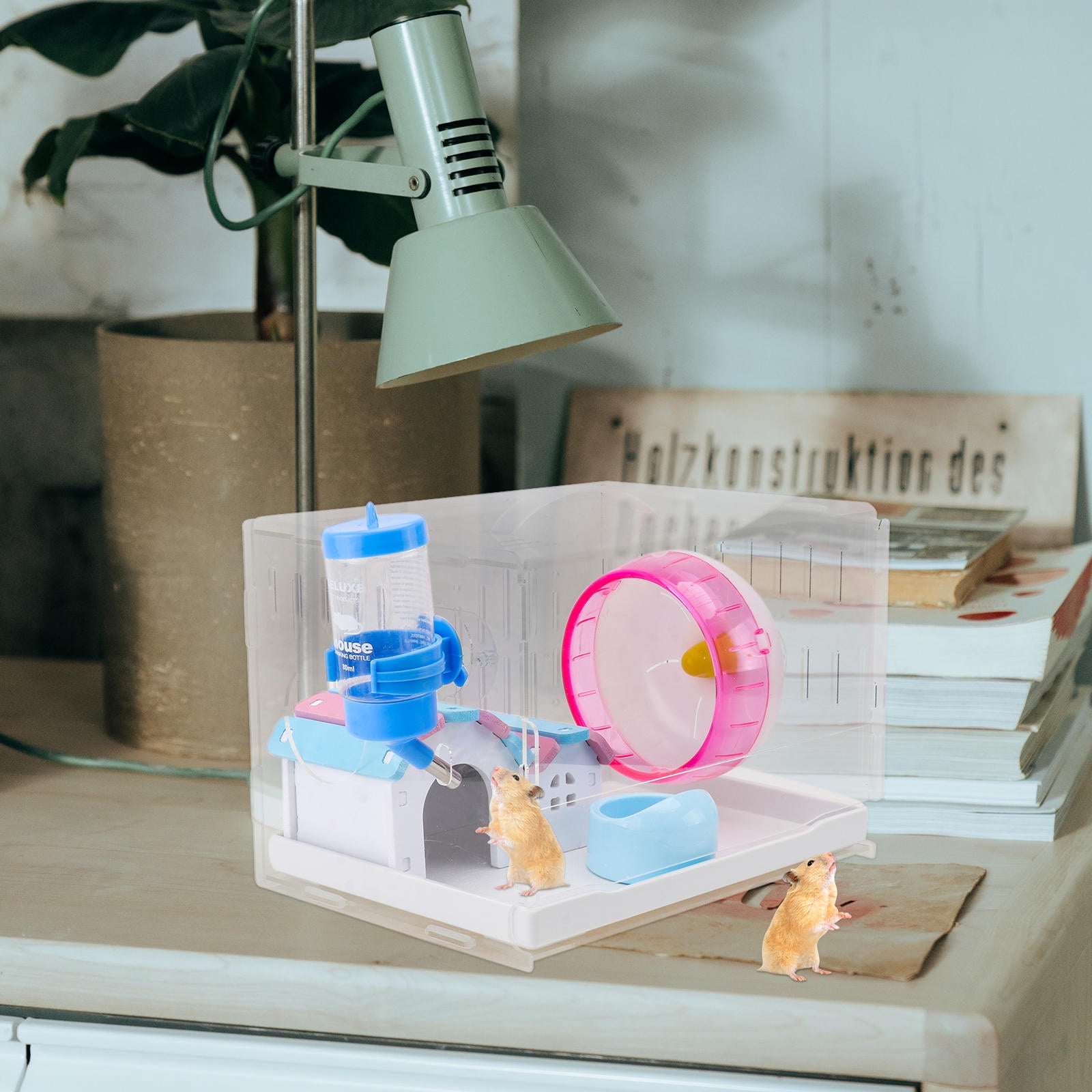 IBASETOY Assorted Color Pet House Hamster Cage Made of Acrylic and Plastic for Use Single Layer