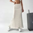 thumbnail image 2 of Womens Floral Chiffon Maxi Skirt 2026 Summer High Waisted Flared Elegant Long Skirts for Women, 2 of 6