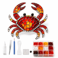 thumbnail image 2 of DIY Sea Glass Mosaic Art Kit, Beginner Crab Craft Kit with Acrylic Mosaic Pieces, Adhesive and Tools, Relaxing Coastal Animal DIY Project, Crab, 2 of 7