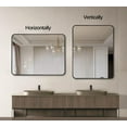 thumbnail image 4 of Dtwnek 22x30 Inch Black Metal Frame Rectangular Wall Mirror for Bathroom, Living Room, 4 of 8