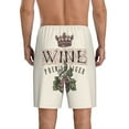 thumbnail image 3 of Gaeub Wine Printed Men's Short Pajama Pants, Lightweight Lounge & Sleep Bottoms Keep You Cool - 3X-Large, 3 of 9