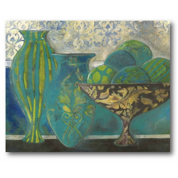 Courtside Market Aqua Still Life Gallery-Wrapped Canvas Wall Art, 16x20