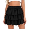 thumbnail image 3 of yillto Womens Shorts Skirts Ruffle High Waist Wide Leg Loose Shorts Summer Lightweight Flowy Shorts, 3 of 7