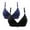 Navy, variant on Azrian Women's Plus Size Seamless Comfy Bra,2pcs Woman's Embroidered Glossy Comfortable Breathable Bra Underwear No Rims 34/75 Size,Navy on
