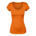 thumbnail image 2 of Essential Basic Scoop Neck Short Sleeve Tee Women Basic Tshirt - Value Pk Deal, Junior to Plus Sizes, 2 of 5