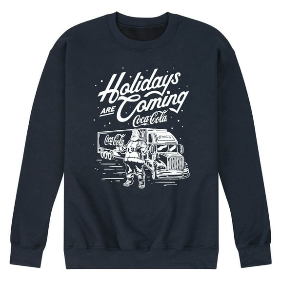 Coca-Cola - Holidays are Coming Truck - Men's Long Sleeve Crew Fleece Sweatshirt