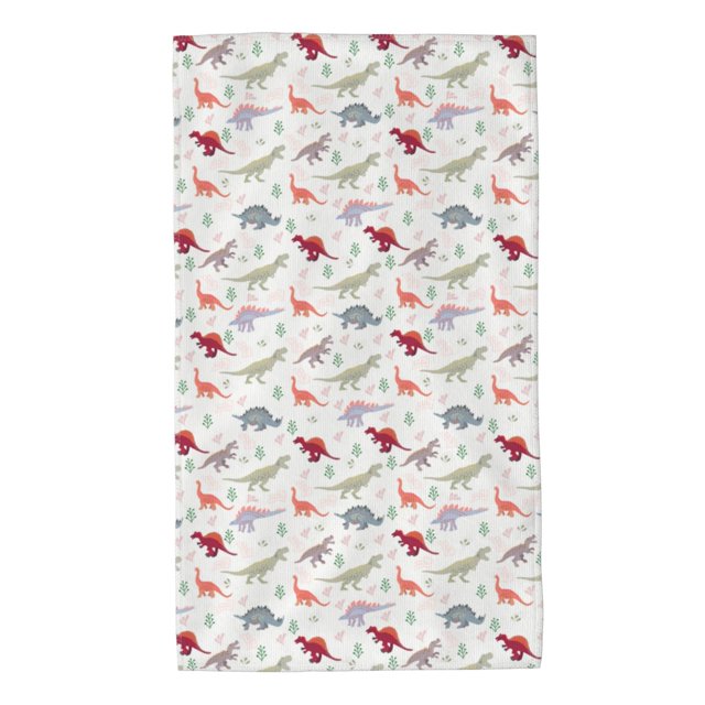 Fotbe Cute Dinosaur Toalla Premium con Patrón, Toalla de Microfibra de Secado Rápido, Ligera y Altamente Absorbente (27.5x16in), Ideal para Uso Diario