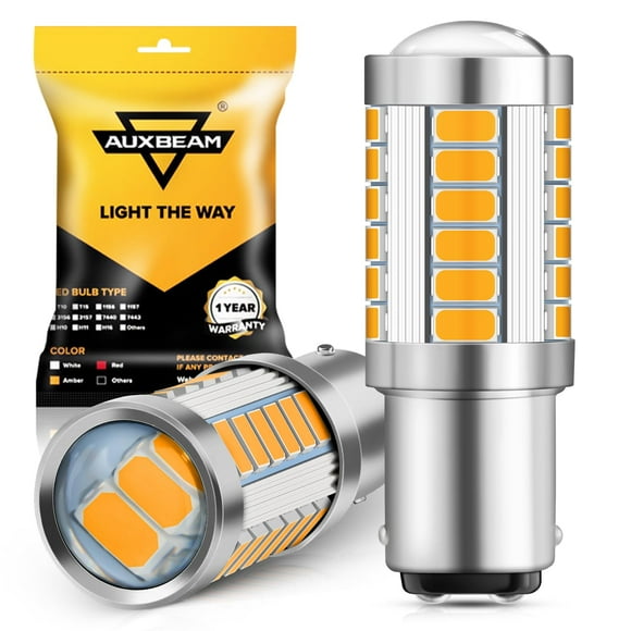 Bombillas LED Auxbeam 1157 2357 Ámbar Amarillo 12V Paquete de 2