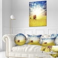 thumbnail image 3 of Designart Savannah Elephant in Grassland - African Throw Pillow - 12x20, 3 of 5