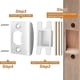thumbnail image 2 of 4 Pack Door Latch Strike Plate-Stainless Steel Door Lock Strike Plate Repair Kits-Door Latch Restorer Reinforcement, 2 of 5