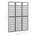thumbnail image 4 of vidaXL 3-Panel Room Divider/Trellis Solid Fir Wood Grey 121x180 cm, 4 of 4