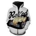 thumbnail image 1 of Sudadera con capucha y cremallera para hombre, diseño de coche clásico de dibujos animados, divertida, para adolescentes, primavera 2024, gran oferta, con estampado 3D, informal, con capucha, estilo h, 1 of 6