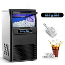 Commercial Gourmet Ice Maker,66LBS/24H Spray Ice Machine with 22Lbs Storage,Auto Self-Cleaning for Crystal Clear 5x7 Cubes Ice Making for Home Office Bar
