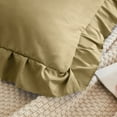 thumbnail image 3 of Ayanshi Bedding Ruffle Pillow Shams Queen Size Set of 2, 20X30 -Ruffled Fringe Design Pillow Cases Soft & Smooth - Unique Collection Pillow Covers 20X30 - Taupe, 3 of 7