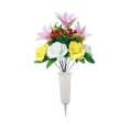 thumbnail image 3 of Memorial Day Flowers for Cemetery, Outdoor Grave Decorations Bouquet with Cemetery Vase, Artificial Cemetery Flowers for Grave, Memorial Flowers for Gravesite, Weather Resistant, 3 of 8