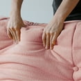 thumbnail image 5 of Magic Home Modern Sectional Sofa Togo Sofa Lazy Sofa Foam Couch Floor Sofa for Bedroom,Living Room,Apartment and Small Space,Three Seat Sofa,Pink, 5 of 8