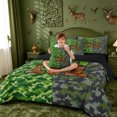 thumbnail image 4 of meiyoeat Pixel Gamepad Games 7-Piece Twin Bedding For Boys,Grid Miner Theme Initial Alphabet M Bedding Comforter Set,Black Reversible, 4 of 7