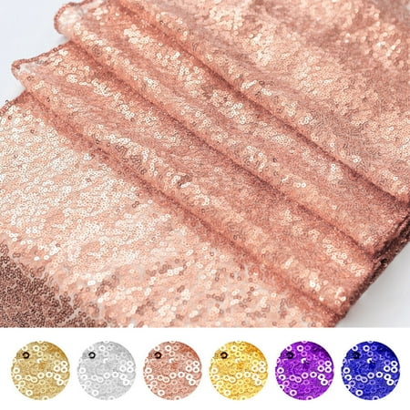 

Glitz Wedding Sequin Table Runner Cloth 108in for Party Banquet