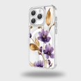 thumbnail image 1 of Étui Transparente pour iPhone 15 Pro - Fleur Sauvage Violette, 1 of 5