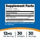 thumbnail image 2 of Suplemento Nutricost de astaxantina, 12 mg, 30 cápsulas blandas, sin OGM, 2 of 6