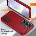 thumbnail image 2 of AUshell for Samsung Galaxy S24 Plus Case (6.7" 2024) with Foldable Kickstand, Anti-slip Tri-layer Rugged PC Frame/Back Silicone Shell Heavy Duty Protective Military-grade Shockproof, Red/Black, 2 of 8