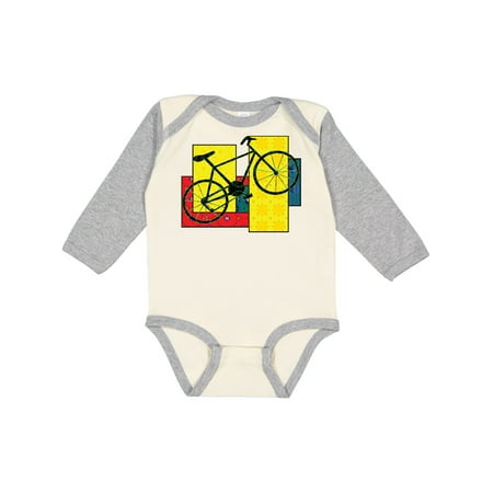 

Inktastic Bike Pattern Blocks Gift Baby Boy or Baby Girl Long Sleeve Bodysuit