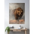 thumbnail image 2 of Grizzly Bear Emerging From The Fog Poster Wall Art, Modern Wall Decor For Living Room Bedroom, 8x12 UNFRAMED, 2 of 3