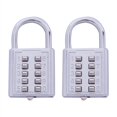thumbnail image 3 of 4X Anti-Theft Button Combination Padlock Digit Push Password Lock Zinc Alloy Security Lock, 3 of 6