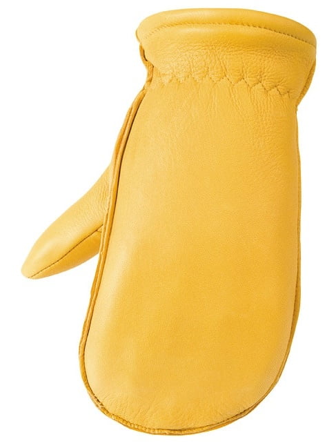 fleece lined leather mittens