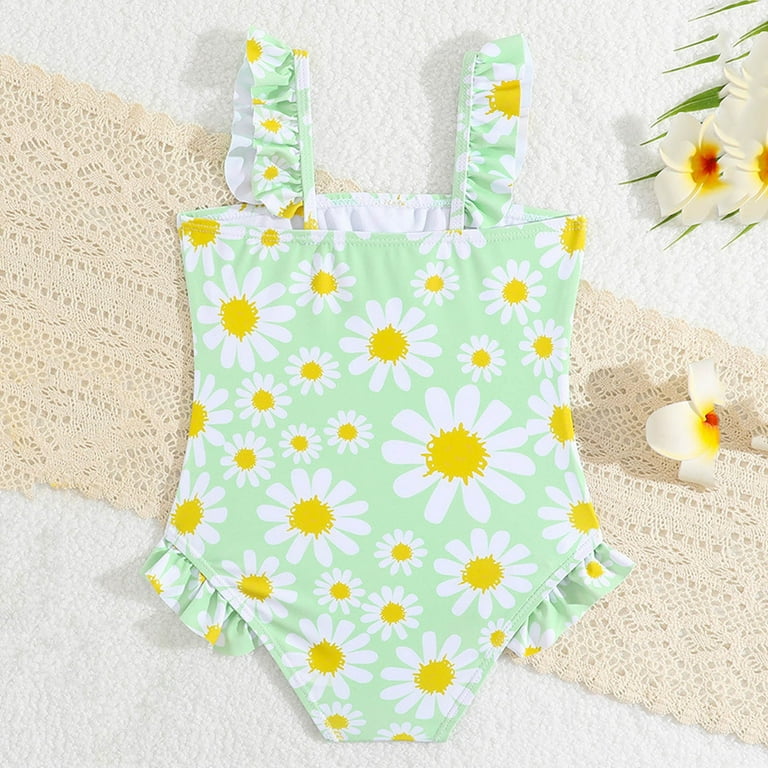 Xfvqtps Infant Toddler Child Girls One Piece Swimsuit Ruffle
