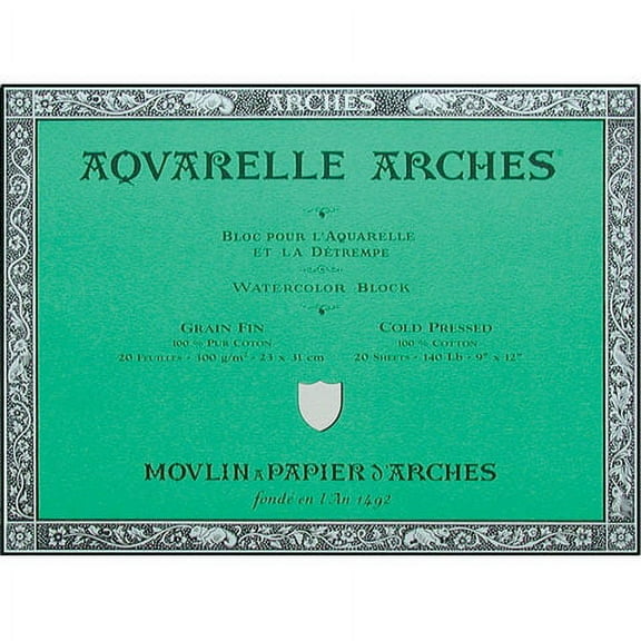 Arches Watercolor Block Paper - Cold Press - 140 lb - 9 x 12 inches