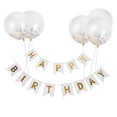 thumbnail image 3 of Juego de decoración con pancarta de feliz cumpleaños y globos con purpurina de 12 pulgadas para niños y adultos que celebran el cumpleaños dorado, 3 of 8