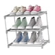 thumbnail image 3 of Zapatero de 4 niveles, organizador de zapatos de acero inoxidable multicapa, estante de almacenamiento para puerta de entrada, azul Almacenamiento y organización del hogar Gris plateado 3 capas Bearachild HA003484-01, 3 of 6
