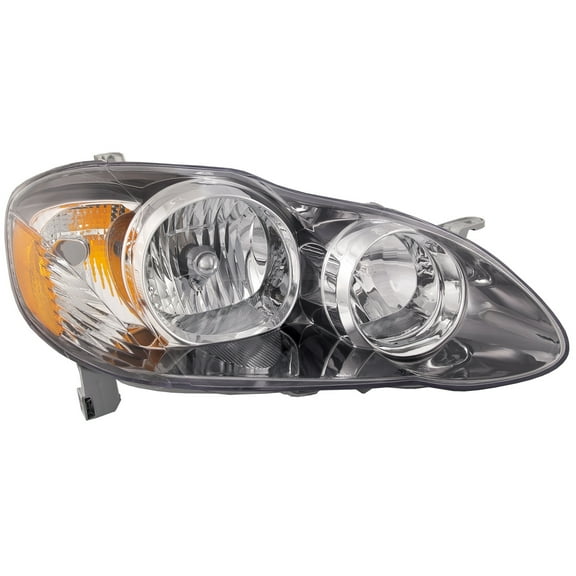 HeadlightsDepot Black Housing Halogen Headlight Compatible With Toyota Corolla 2005-2008 S/XRS Model Includes Right Passenger Side Headlamp 8111002370