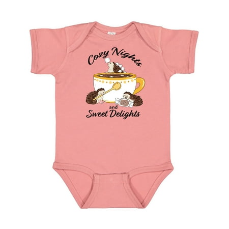 

Inktastic Cozy Nights and Sweet Delights Hedgehogs Gift Baby Boy or Baby Girl Bodysuit