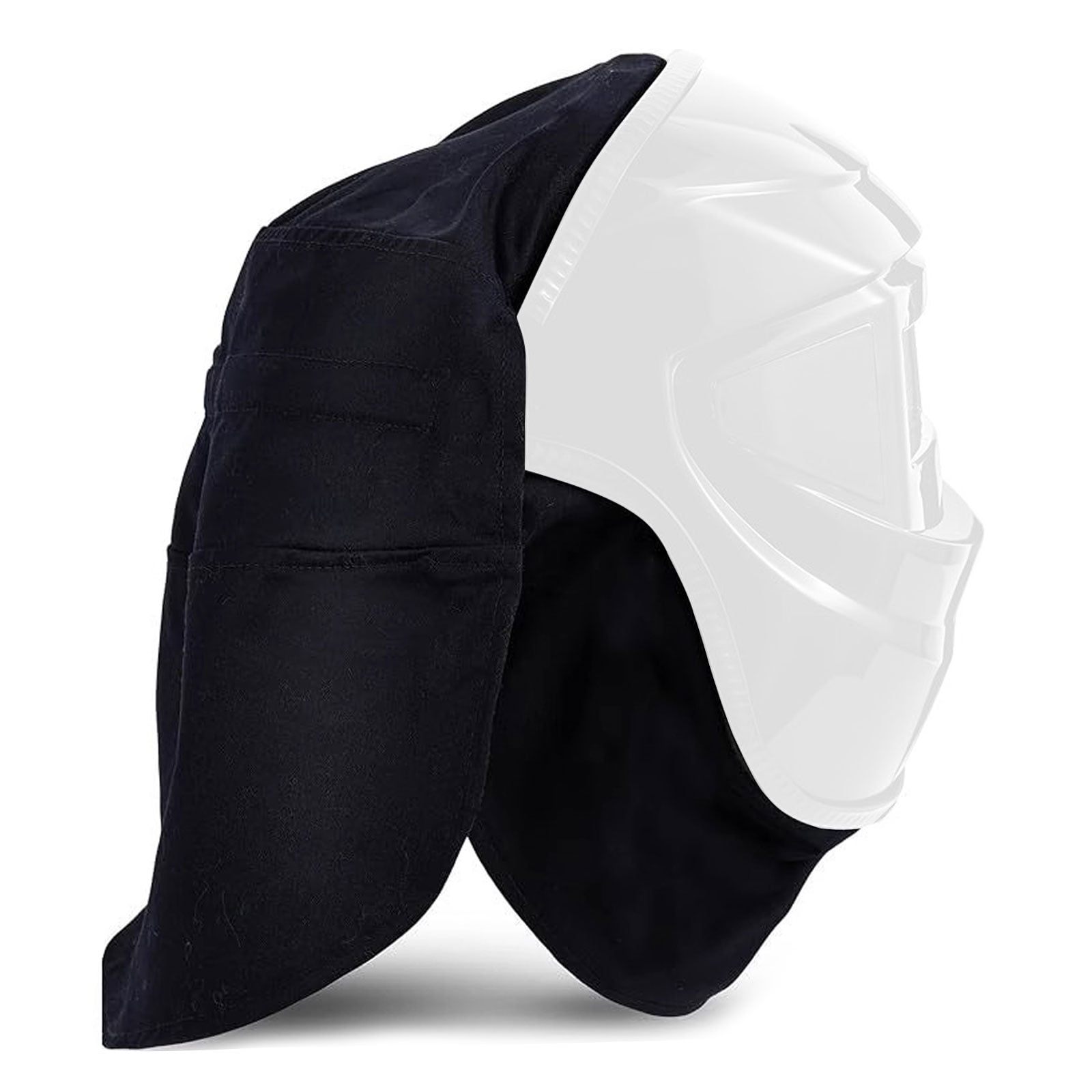 Welding Helmets Protective Covers Bib Pair High Temps Resistant Fabric Secure Clip On Systems For Professional