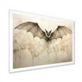 thumbnail image 3 of Designart "Bat With Open Wings In Beige" Animals Bat Picture Framed Wall Decor, 3 of 5