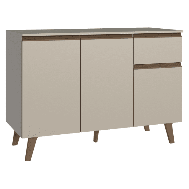 Gabinete Bajo Cocina Madesa Nice 120cm Con Encimera y Pies 3
