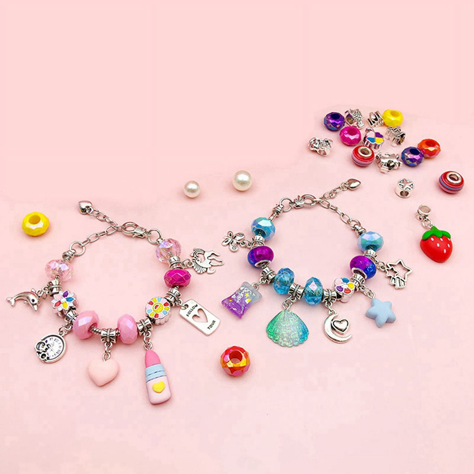 DIY Beaded Bracelet Set with Storage Box Bracelet DIY Handmade Jewelry Making Kit Acrylic Hole Beads B