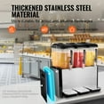 thumbnail image 4 of KFFKFF Commercial Beverage Dispenser 12L*3Tanks Juice Dispenser Stainless Steel Food Grade Thermostat Controlled, 4 of 9