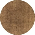 thumbnail image 1 of Ahgly Company Indoor Round Abstract Brown Modern Area Rugs, 6' Round, 1 of 4
