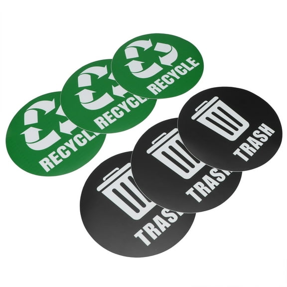Kritne Trash Decal 18pcs Recycle Waterproof Trash Bin Label Reusable Eco-Environmental