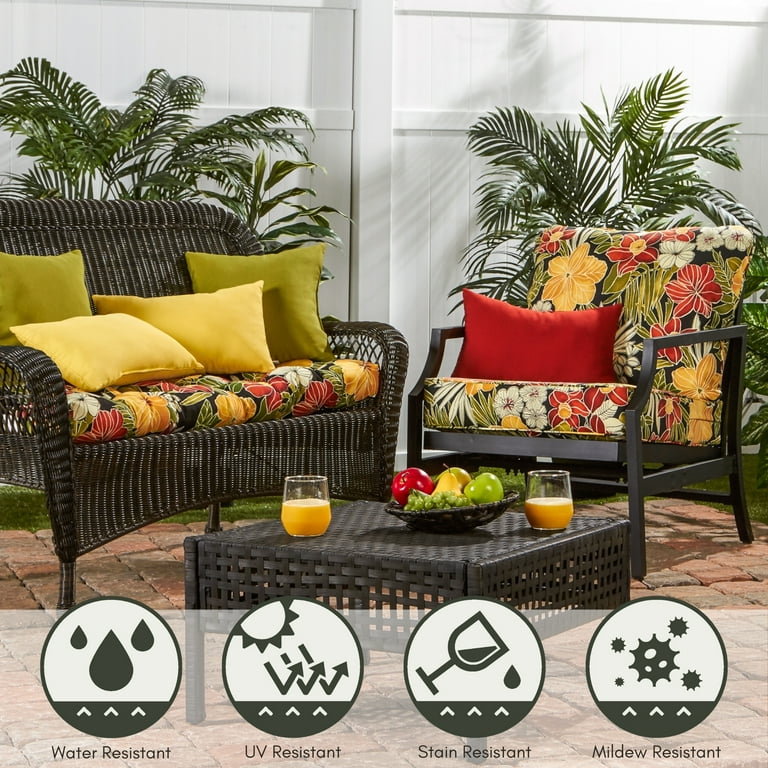 Greendale home fashions deep seat loveseat cushion set in baltic hotsell