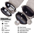 thumbnail image 6 of Spencer Small Crossbody Bags for Women, PU Leather Cell Phone Crossbody Wallet Purses with RFID Card Slots, Double Compartment, Gray, 6 of 10
