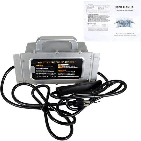 SEBLAFF Battery Charger Waterproof Fits For EZGO Golf Carts RXV & TXT Plug 48 Volt 15A