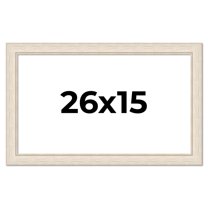 26x15 Frame White Real Wood Picture Frame Width 1.75 inches | Interior Frame Depth 0.5 inches |