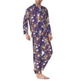 thumbnail image 2 of KLL Bowling Game Sleepwear Mens Flannel Pajamas,Long Cotton Pj Set, 2 of 7