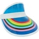 thumbnail image 1 of Clear Colored Plastic Sun Visor Rainbow Tennis Beach Vegas Ormromra CZYD-ST25, 1 of 6