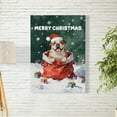 thumbnail image 2 of Santa Surprise Gift Bulldog Merry Cheerful Christmas Vertical Matte Canvas Poster Dog Lover Gifts Idea Wall Art Home Decor - 12021, 2 of 5