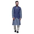 thumbnail image 1 of Atasi Ensemble Kurta Pyjama Imprimé Veste Col Mandarin Chemise Ethnique Traditionnelle, 1 of 5